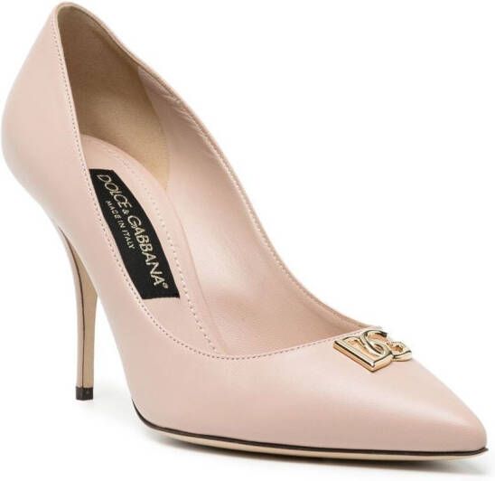 Dolce & Gabbana Pumps met logoplakkaat Roze