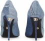 Dolce & Gabbana 105mm pumps met patchwork en gesp Blauw - Thumbnail 3