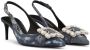 Dolce & Gabbana 60mm slingback pumps met denim patchwork Blauw - Thumbnail 2