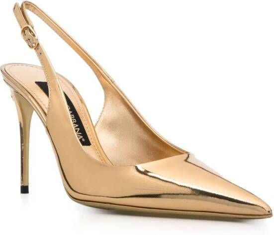 Dolce & Gabbana Pumps met puntige neus Goud