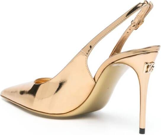 Dolce & Gabbana Pumps met puntige neus Goud