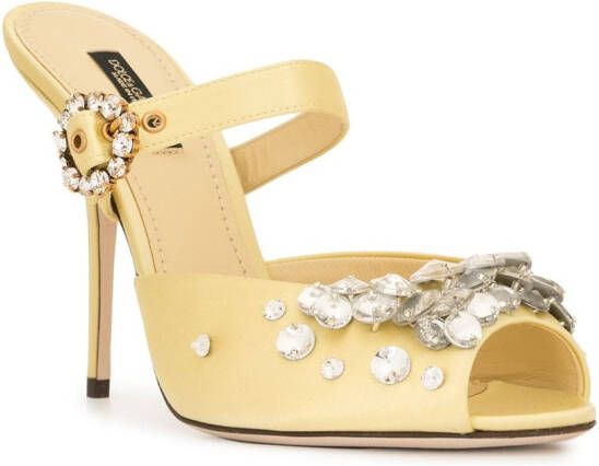 Dolce & Gabbana Pumps verfraaid met kristallen Geel