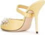 Dolce & Gabbana Kristalversierde Gele Zijden Sandalen Yellow Dames - Thumbnail 10