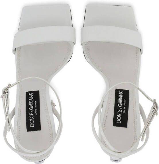 Dolce & Gabbana 3.5 lakleren 105mm sandalen Wit