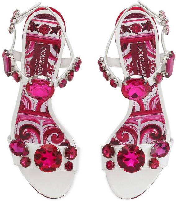 Dolce & Gabbana Sandalen met blokhak Wit