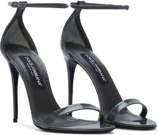 Dolce & Gabbana 105 mm Kim leren sandalen Grijs