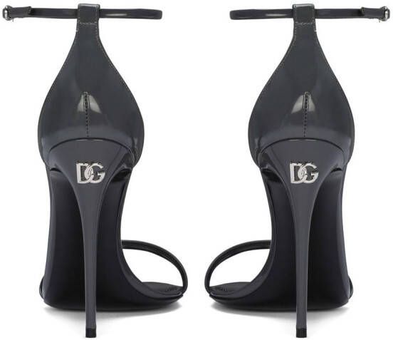 Dolce & Gabbana 105 mm Kim leren sandalen Grijs