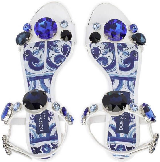 Dolce & Gabbana Lakleren sandalen Wit
