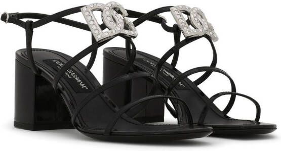 Dolce & Gabbana Sandalen met logoplakkaat Zwart