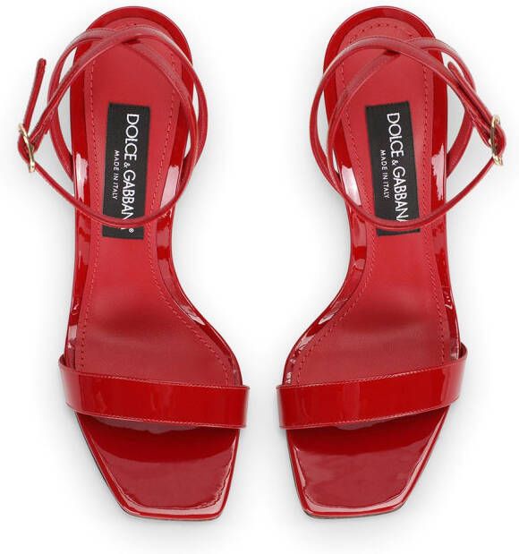 Dolce & Gabbana 3.5 lakleren 105mm sandalen Rood