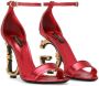 Dolce & Gabbana Baroque DG leren 105mm sandalen Rood - Thumbnail 2