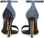 Dolce & Gabbana 105 mm sandalen met patchwork en DG-hak Blauw - Thumbnail 3