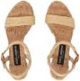 Dolce & Gabbana 145mm Raffia sandalen met plateauzool Beige - Thumbnail 4