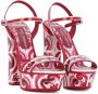 Dolce & Gabbana Sandalen met plateauzool Rood - Thumbnail 2