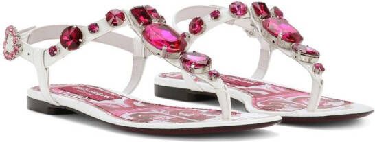 Dolce & Gabbana Sandalen met plateauzool Wit