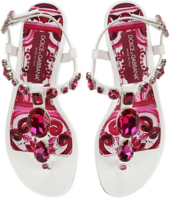 Dolce & Gabbana Sandalen met plateauzool Wit