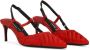 Dolce & Gabbana Satijnen slingback pumps Rood - Thumbnail 2