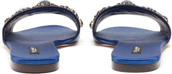 Dolce & Gabbana Sandalen verfraaid met kristal Blauw