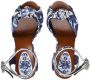 Dolce & Gabbana 90mm sandalen met sleehak en print Blauw - Thumbnail 4