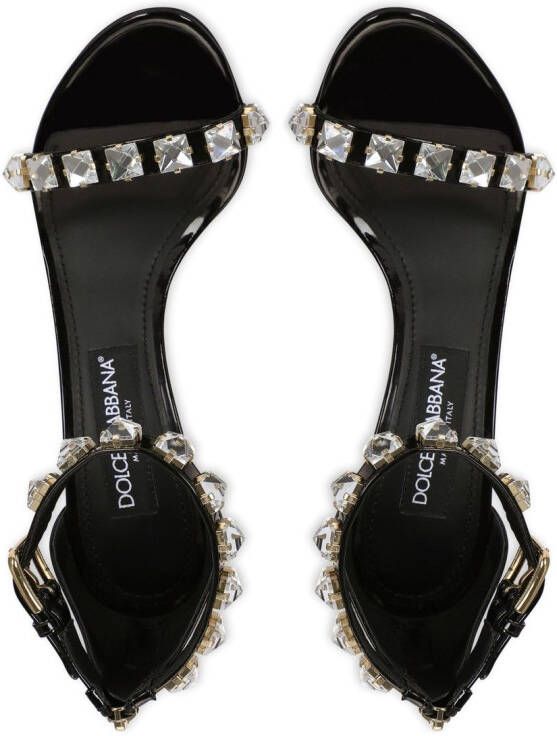 Dolce & Gabbana Leren sandalen Zwart