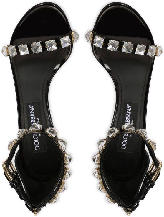 Dolce & Gabbana Leren sandalen Zwart