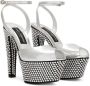 Dolce & Gabbana 150mm sandalen met plateauzool en stras Zilver - Thumbnail 2