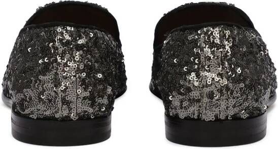 Dolce & Gabbana Slippers verfraaid met pailletten Zwart
