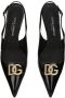 Dolce & Gabbana Slingback pumps met logo Zwart - Thumbnail 4