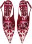 Dolce & Gabbana Slingback pumps met Majolica-print Roze - Thumbnail 4