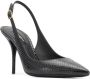 Dolce & Gabbana Slingback pumps met slangenleer-effect Zwart - Thumbnail 2