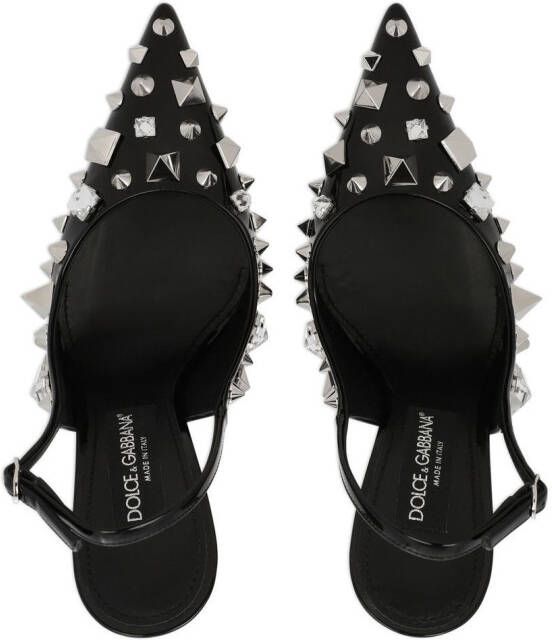 Dolce & Gabbana Slingback pumps met studs Zwart