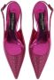 Dolce & Gabbana 60 mm slingback pumps met stras Roze - Thumbnail 4