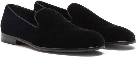 Dolce & Gabbana Fluwelen slippers Zwart