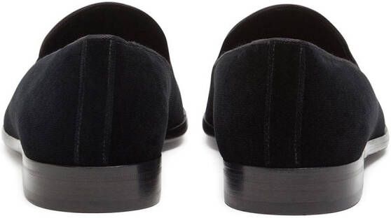 Dolce & Gabbana Fluwelen slippers Zwart