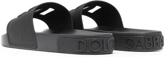 Dolce & Gabbana Slippers met cut-outs Zwart