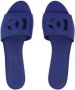 Dolce & Gabbana Leren sandalen met logo Blauw - Thumbnail 4