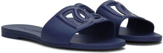 Dolce & Gabbana Slippers met logo Blauw