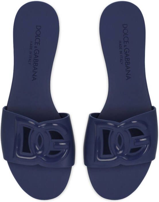 Dolce & Gabbana Slippers met logo Blauw