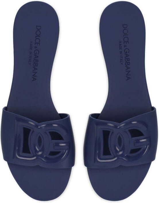 Dolce & Gabbana Slippers met logo Blauw