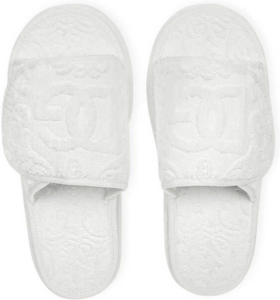 Dolce & Gabbana Slippers met logo Wit