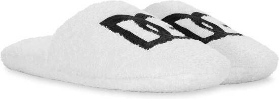 Dolce & Gabbana Slippers met logo Wit