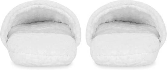 Dolce & Gabbana Katoenen slippers met DG-jacquard Wit