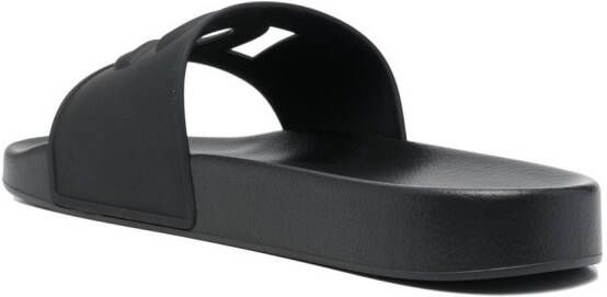 Dolce & Gabbana Slippers met logo Zwart