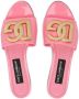 Dolce & Gabbana Lakleren sandalen met logo Roze - Thumbnail 4