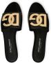 Dolce & Gabbana Leren sandalen met logo Zwart - Thumbnail 4