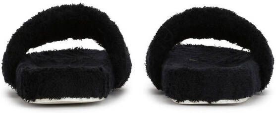 Dolce & Gabbana Slippers met logoplakkaat Zwart