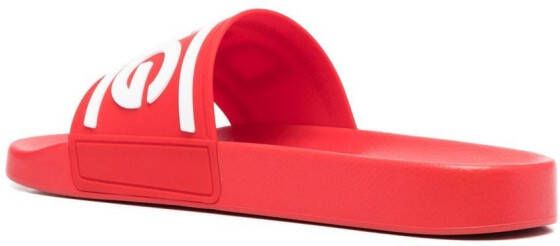 Dolce & Gabbana Slippers met logoprint Rood