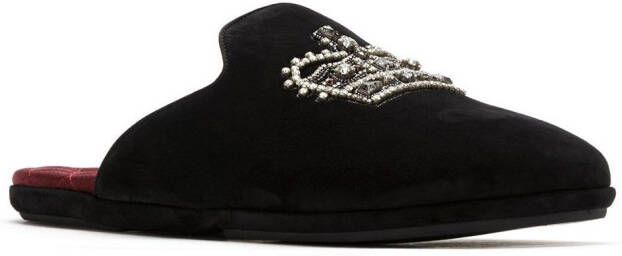 Dolce & Gabbana Slippers met patchwork Zwart