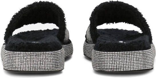Dolce & Gabbana Slippers verfraaid met kristallen Zwart