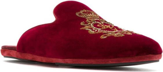 Dolce & Gabbana Sneakers met geborduurd logo Rood